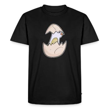 Bébé oiseau colombe motif enfant - T-shirt Premium bio Homme - noir - Devant - Nico (187cm)