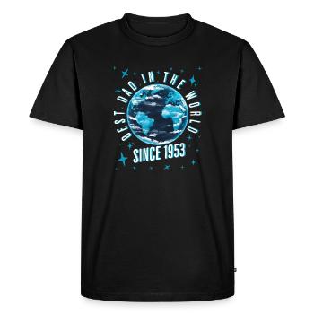 Meilleur papa du monde depuis 1953 Fête des pères - T-shirt Premium bio Homme - noir - Devant - Nico (187cm)