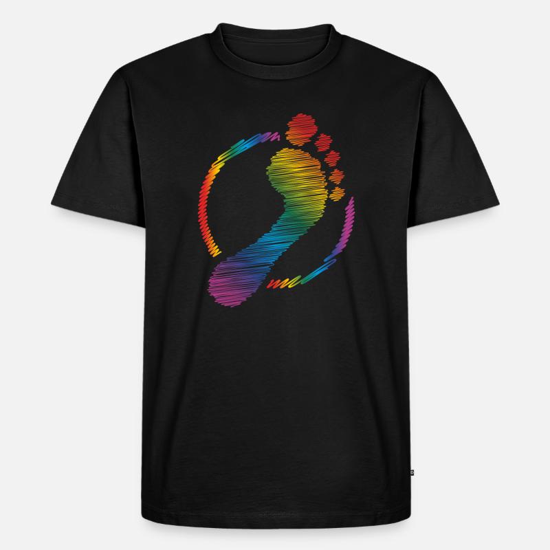 empreinte arc-en-ciel empreinte arc-en-ciel - T-shirt Premium bio Homme - noir