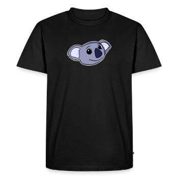 Koala Tête d’ours - T-shirt Premium bio Homme - noir - Devant - Nico (187cm)