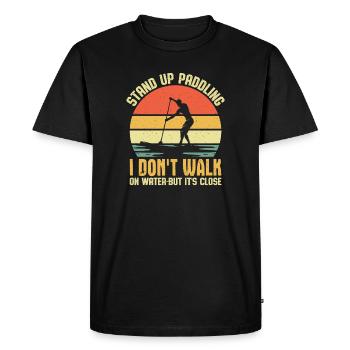 Stand Up Paddling Water Sport Design - Men's Premium Organic T-Shirt - black - Front - Nico (187cm)