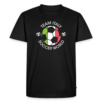 Team Italy Football Championship Tournament Logo - Men's Premium Organic T-Shirt - black - Front - Nico (187cm)