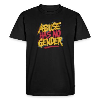 Les abus n’ont pas de genre - T-shirt Premium bio Homme - noir - Devant - Nico (187cm)