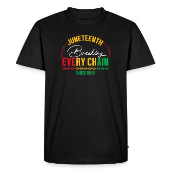 Briser toutes les chaînes depuis 1865 Juneteenth Freedom - T-shirt Premium bio Homme - noir - Devant - Nico (187cm)