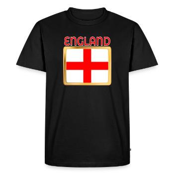 ANGLETERRE ROYAUME-UNI - T-shirt Premium bio Homme - noir - Devant - Nico (187cm)