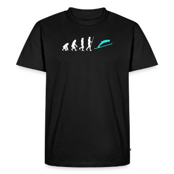 Skiing Winter Sports Evolution Skiers Winter - Men's Premium Organic T-Shirt - black - Front - Nico (187cm)