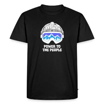Winter Sports Statement Snow Winter Skiers - Men's Premium Organic T-Shirt - black - Front - Nico (187cm)