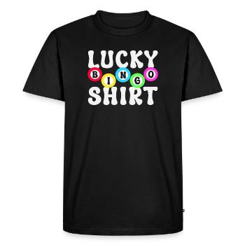 Joueurs de bingo Bingo - T-shirt Premium bio Homme - noir - Devant - Nico (187cm)