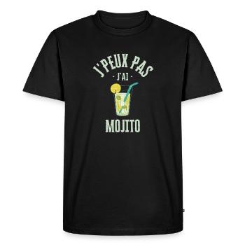 J'peux pas j’ai mojito - T-shirt Premium bio Homme - noir - Devant - Nico (187cm)