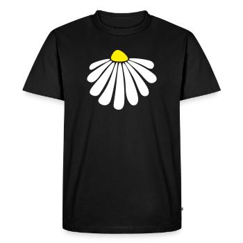 flower energy margarite blossom summer nature - Men's Premium Organic T-Shirt - black - Front - Nico (187cm)