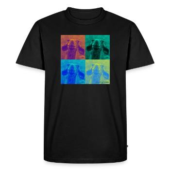 Le secret de l’orignal - Duplex - T-shirt Premium bio Homme - noir - Devant - Nico (187cm)