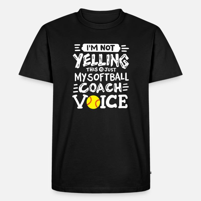 Softball Trainer - Männer Premium Bio T-Shirt - Schwarz