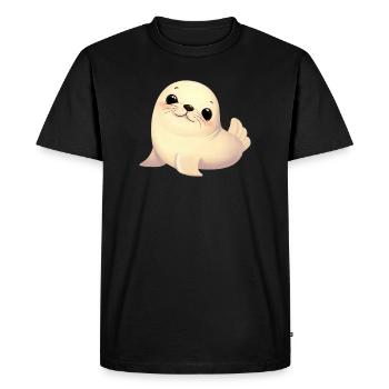 Phoque - T-shirt Premium bio Homme - noir - Devant - Nico (187cm)