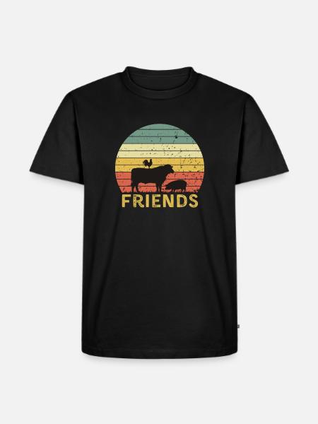 Conception d’amitié d’animaux de basse-cour - T-shirt Premium bio Homme - noir