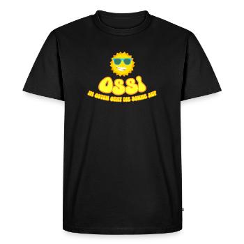 L’OSSI - T-shirt Premium bio Homme - noir - Devant - Nico (187cm)