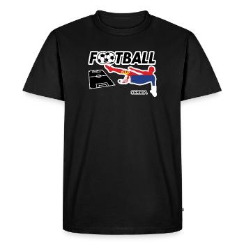 La fièvre du football Serbie - T-shirt Premium bio Homme - noir - Devant - Nico (187cm)