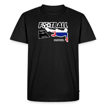 Fièvre du football Slovaquie - T-shirt Premium bio Homme - noir - Devant - Nico (187cm)