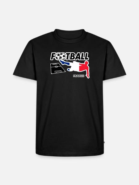Fußball Fieber Frankreich - Männer Premium Bio T-Shirt - Schwarz