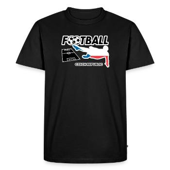 La fièvre du football République tchèque - T-shirt Premium bio Homme - noir - Devant - Nico (187cm)