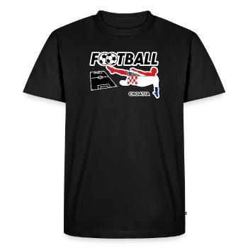 Fièvre du football Croatie - T-shirt Premium bio Homme - noir - Devant - Nico (187cm)