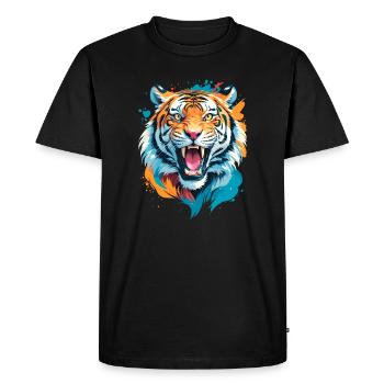 Nepal Tiger - T-shirt Premium bio Homme - noir - Devant - Nico (187cm)
