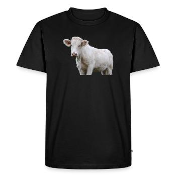 Cow - Men's Premium Organic T-Shirt - black - Front - Nico (187cm)