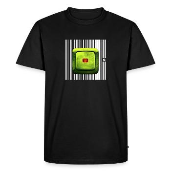 SPOT - BRAIN - Men's Premium Organic T-Shirt - black - Front - Nico (187cm)
