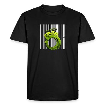 SPOT - STATUS - Men's Premium Organic T-Shirt - black - Front - Nico (187cm)