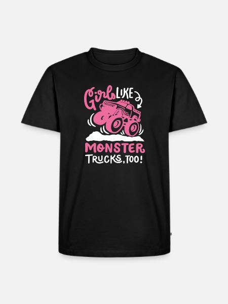 Monstertruck für Mädchen - Männer Premium Bio T-Shirt - Schwarz