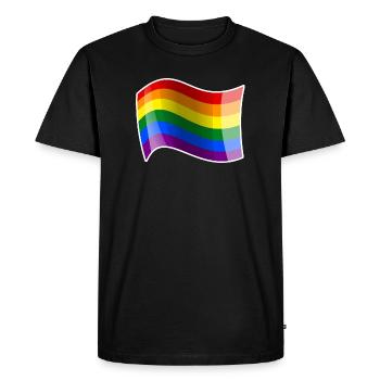 Scintillement d’énergie des ondes arc-en-ciel - T-shirt Premium bio Homme - noir - Devant - Nico (187cm)