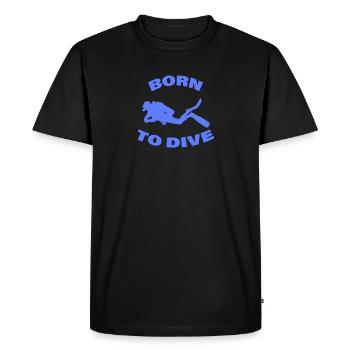 NÉ POUR PLONGER - T-shirt Premium bio Homme - noir - Devant - Nico (187cm)