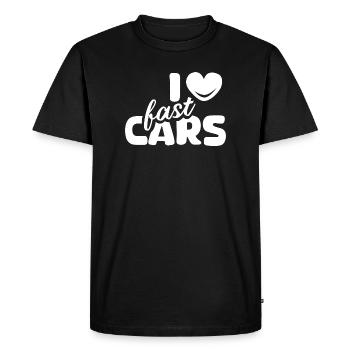 J’aime les voitures voitures sport tuner icône logo icône - T-shirt Premium bio Homme - noir - Devant - Nico (187cm)