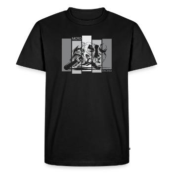 Moto Racing Moto Moto Illustration Icône - T-shirt Premium bio Homme - noir - Devant - Nico (187cm)
