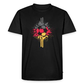 Soccer Germany Jersey Ball Explosion Logo - Men's Premium Organic T-Shirt - black - Front - Nico (187cm)