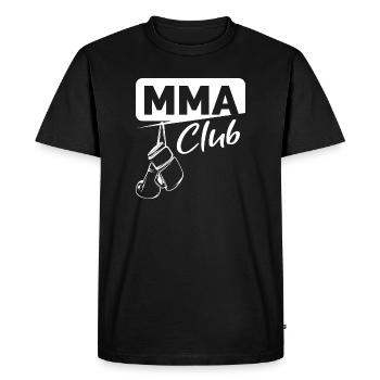 Icône du logo du club d’arts martiaux MMA Gym Dojo FIghter - T-shirt Premium bio Homme - noir - Devant - Nico (187cm)