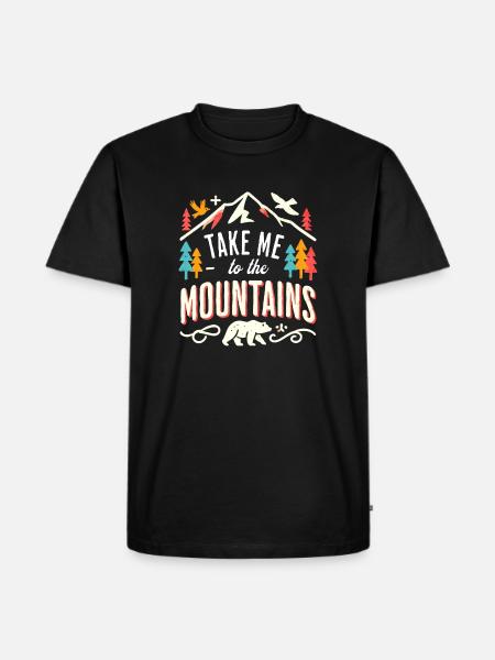 Take me to the Mountains - Men's Premium Organic T-Shirt - black
