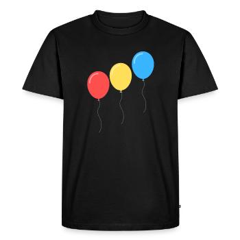Three Bright Balloons Pop Art - Men's Premium Organic T-Shirt - black - Front - Nico (187cm)