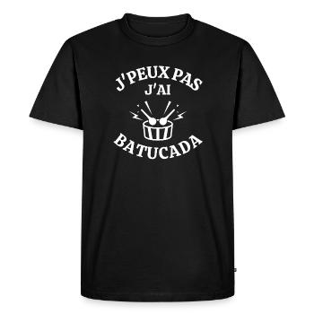 batucada, percussion, samba - T-shirt Premium bio Homme - noir - Devant - Nico (187cm)