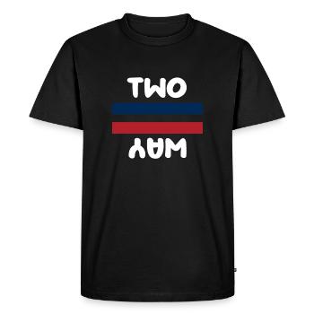Bidirectionnel - T-shirt Premium bio Homme - noir - Devant - Nico (187cm)