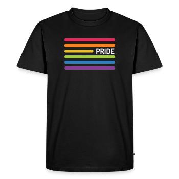 Mois de la fierté LGBT - Fierté ! - T-shirt Premium bio Homme - noir - Devant - Nico (187cm)