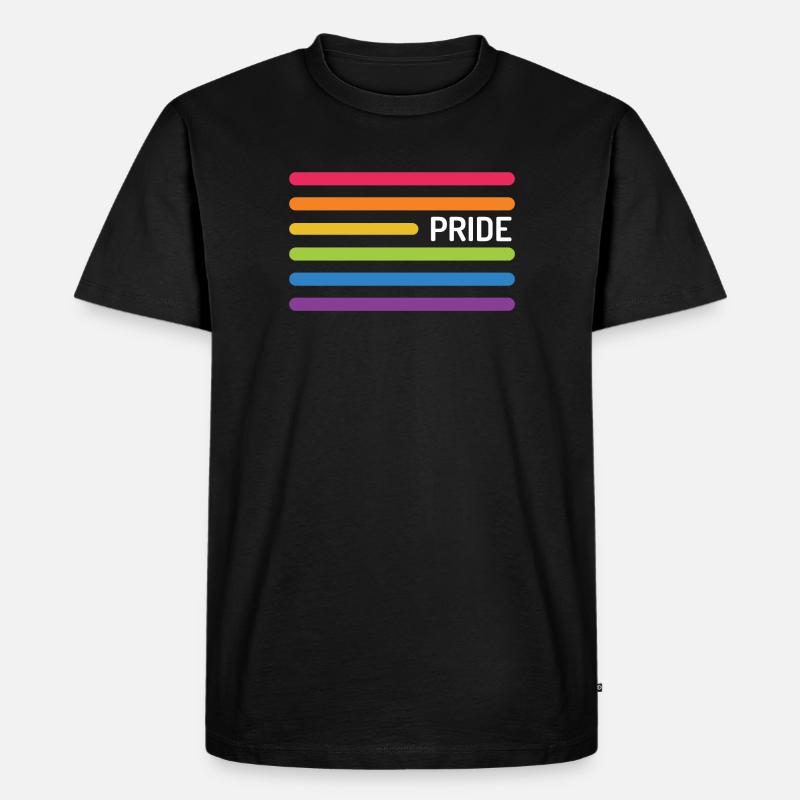 LGBT Pride Monat - Pride! - Männer Premium Bio T-Shirt - Schwarz