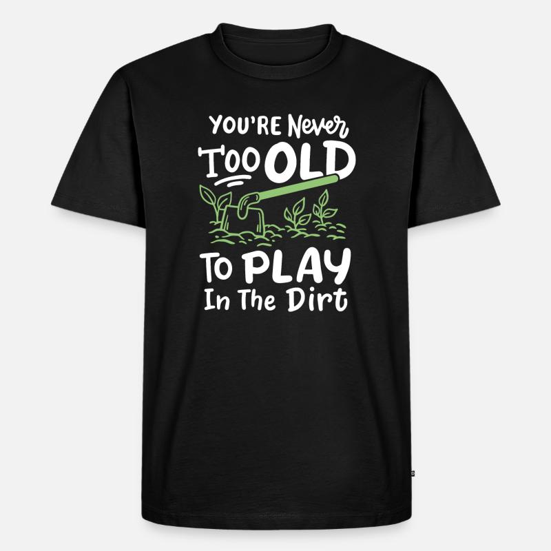 Gartenarbeit Hacken Gärtner - Männer Premium Bio T-Shirt - Schwarz