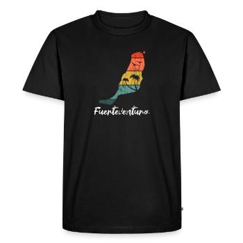Fuerteventura outline map Canary Islands retro vintage - Men's Premium Organic T-Shirt - black - Front - Nico (187cm)