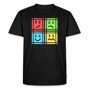 Motifs géométriques - T-shirt Premium bio Homme - noir - Devant - Nico (187cm)
