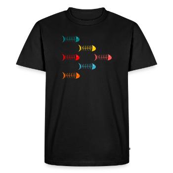FISH. APRIL FOOL. HOLIDAY. SUMMER. HUMOR. - Men's Premium Organic T-Shirt - black - Front - Nico (187cm)