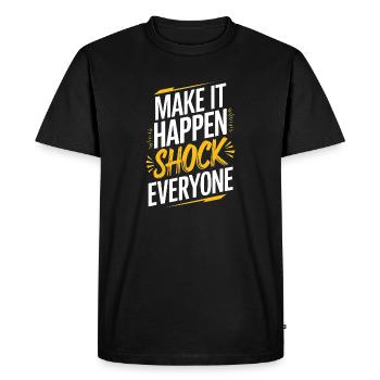 Texte choc motivationnel pour la confiance en soi - T-shirt Premium bio Homme - noir - Devant - Nico (187cm)