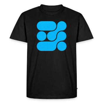 OCHOOO - Bleu turquoise - T-shirt Premium bio Homme - noir - Devant - Nico (187cm)