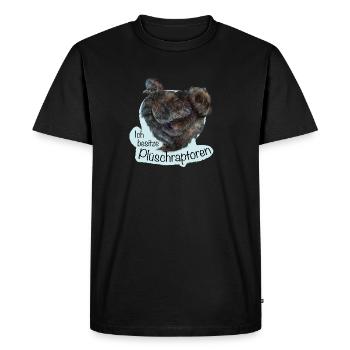 Les rapaces en peluche - T-shirt Premium bio Homme - noir - Devant - Nico (187cm)