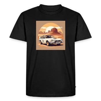 Voiture de Rally dans le Désert - T-shirt Premium bio Homme - noir - Devant - Nico (187cm)