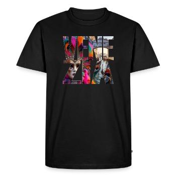 VENISE - T-shirt Premium bio Homme - noir - Devant - Nico (187cm)
